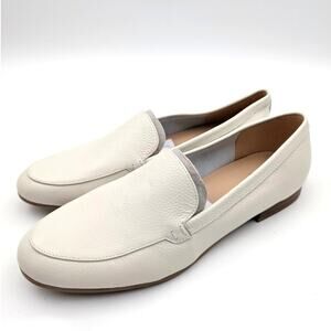 Marc Fisher Docida Leather Loafer Shoes Slip-On Women's Ivory Size US10M EU40